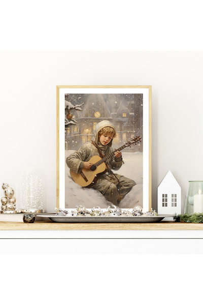 Dekorsiahome Tablou dintr-o singură bucată cu ramă din lemn Melodic