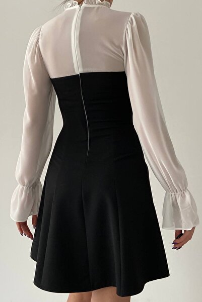 vuvutasarım Μίνι φόρεμα με λεπτομέρεια μαύρου ύφασμα Atlas 214