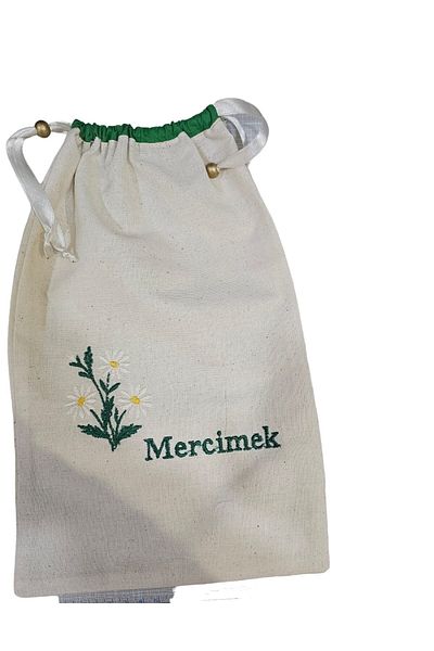 shules collection Daisy Embroidered Dry Food Pouch & Bag (6 Pieces)