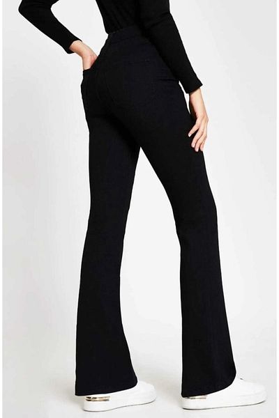 Geppetto Pantaloni evazați pentru femei JNX Black Flare Leg Power Lycra