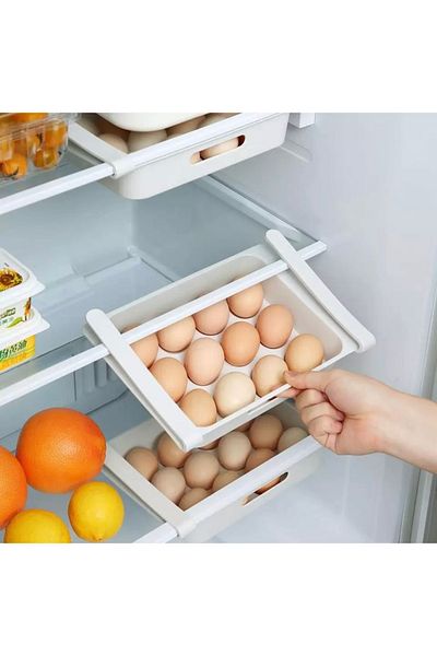 Dem Home 15-Piece Egg Storage Container In-Cabinet Egg Holder with Latch