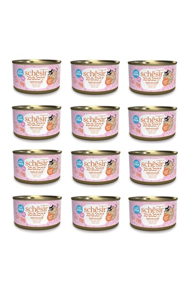 Schesir Baby Cat Tavuk ve Somonlu Yavru Kedi Konservesi 70 Gr. X 12 Adet