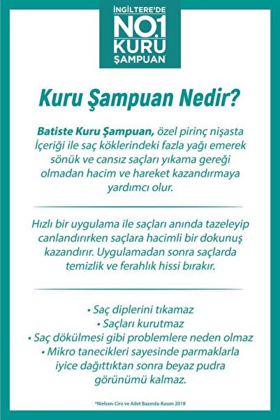 Batiste Orijinal Kuru Şampuan - Original Dry Shampoo 200ml X 3