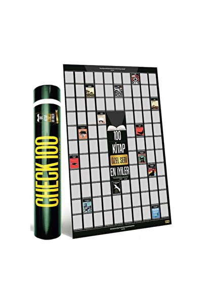 abcofis En İyi 100 Kitap Aktivite Posteri - Kazı Kazan