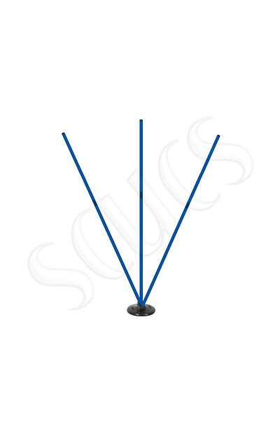 SCUCS RUBBER MOUNTED 3-PIECE ANGULAR STICK BLUE