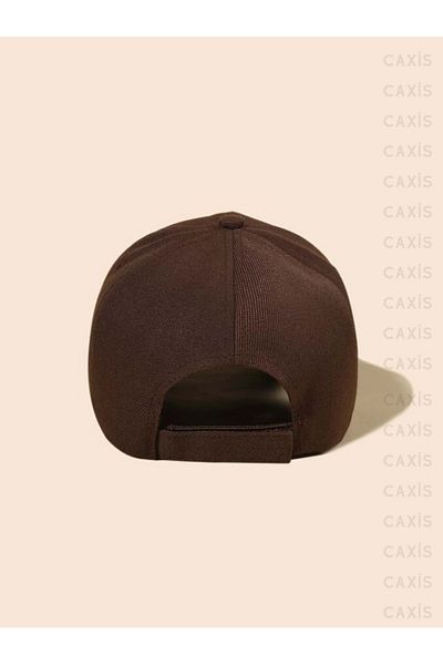 caxis Dark Brown Sports Hat Unisex Adjustable with Back Velcro