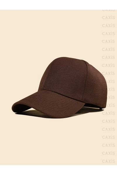 caxis Dark Brown Sports Hat Unisex Adjustable with Back Velcro