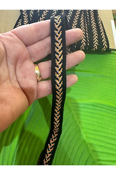 Gönülden Tasarım 1 см етнічний візерунок стрічка шов одяг аксесуар 1 метр Чорний