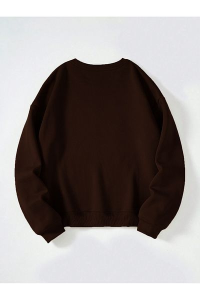 Mad&Calf Φούτερ Unisex Crew Neck Love Printed Oversize Loose Cut Fleece φούτερ