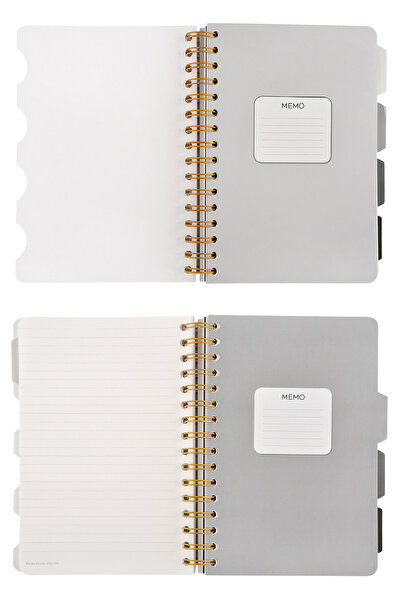 Bruno Visconti Spiral Notebook A5 with 4 Bookmarks, 30 MakeStriped, 30 MakeStriped, 30 MakeDotted, 30 MakeStraight