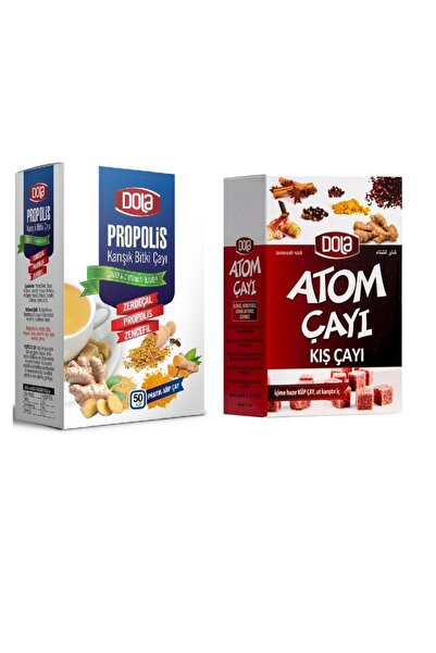 Dola Atom Kış Çayı Seti - Kış Çayı Ve Propolis Karışık Bitki Çayı 150 Gr 2 Adet