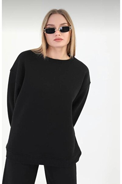 PLA STORE سويت شيرت نسائي كبير الحجم - قصة مريحة