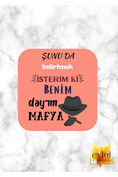 Eylül Design قاعدة أكواب مربعة عالية الجودة مطبوعة بتصميم مخصص من My Uncle Mafia