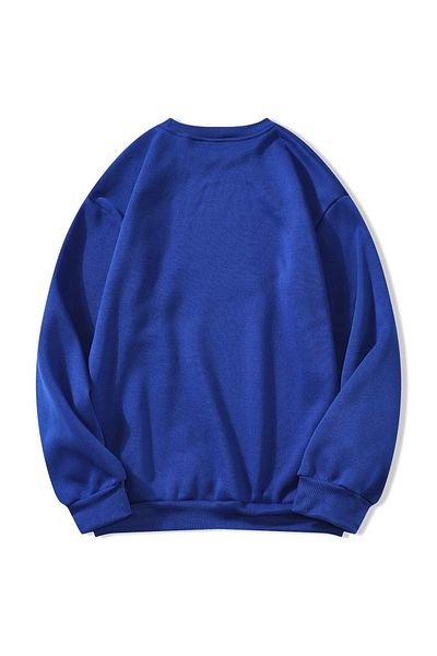 Mad&Calf Hanorac unisex cu schelet imprimat cu decolteu rotund, cu tăietură liberă, fleece
