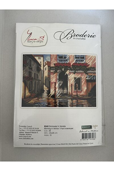 Lucasart Luca-S "Venedik'te sabah" Kanaviçe Seti 40x28 cm .