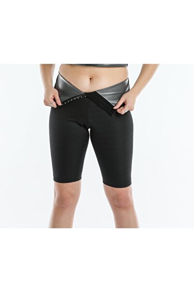 Sh Mağazacılık Sauna-Shorts High Waist Agraph Sauna Unisex Thermal and Sports Shorts