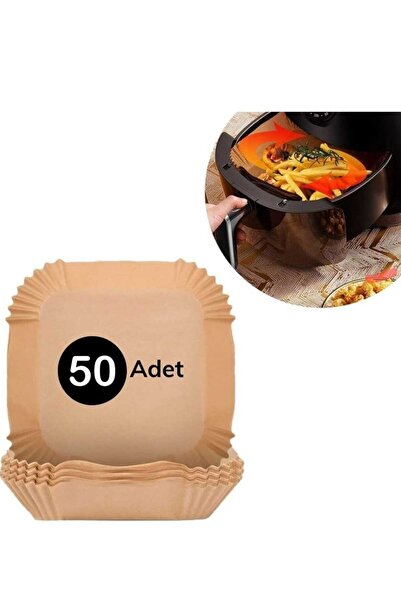 Dalian Home ورق الخبز للمقلاة الهوائية 50 قطعة مقلاة هوائية مربعة الشكل مقلاة...