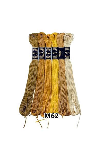 EleganTShoP Airo Muline Etamine Cotton Embroidery Thread Set of 6