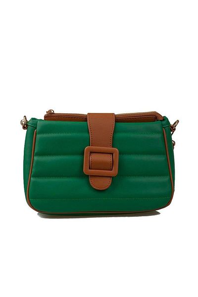 Levidor Women's Sporty Shoulder Bag with Green Magnet Belt
