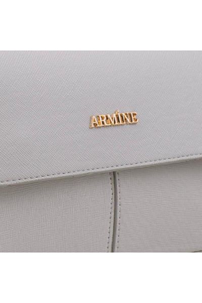 Armine White Plain Women's Medium Size Classic Handbag