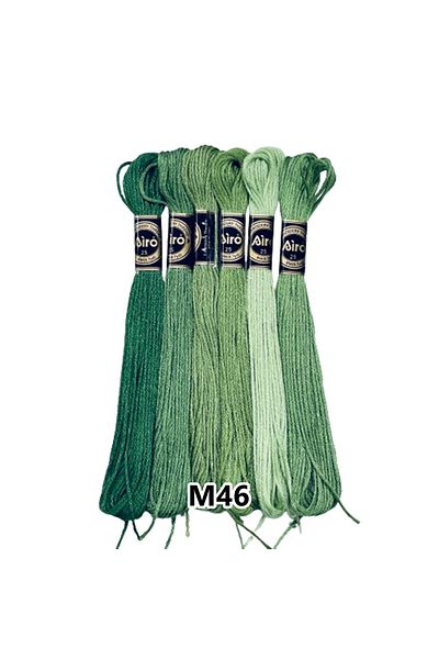 EleganTShoP Airo Muline Etamine Cotton Embroidery Thread Set of 6