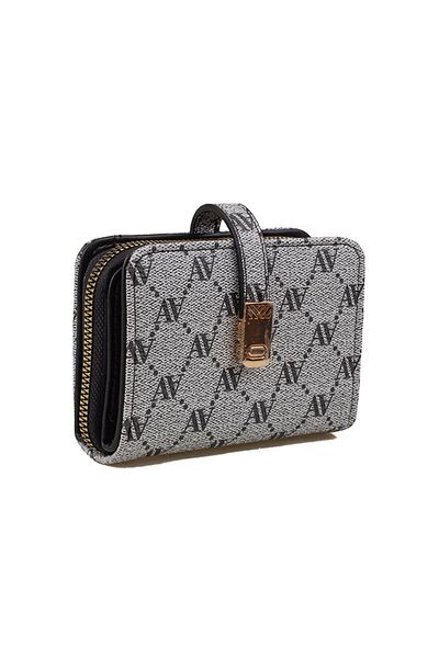 Armine Gray Dotted Pattern Women's Small Wallet