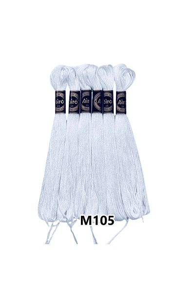 EleganTShoP Airo Muline Etamine Cotton Embroidery Thread Set of 6