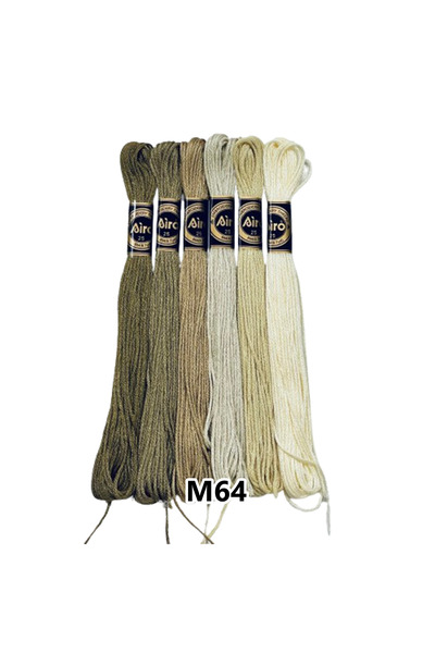 EleganTShoP Set de 6 fire de ață de brodat Airo Muline Etamine Coton