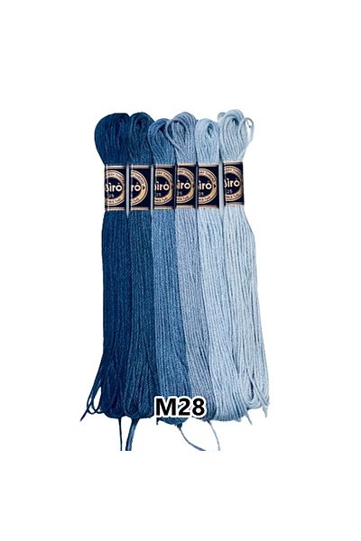 EleganTShoP Airo Muline Etamine Cotton Embroidery Thread Set of 6