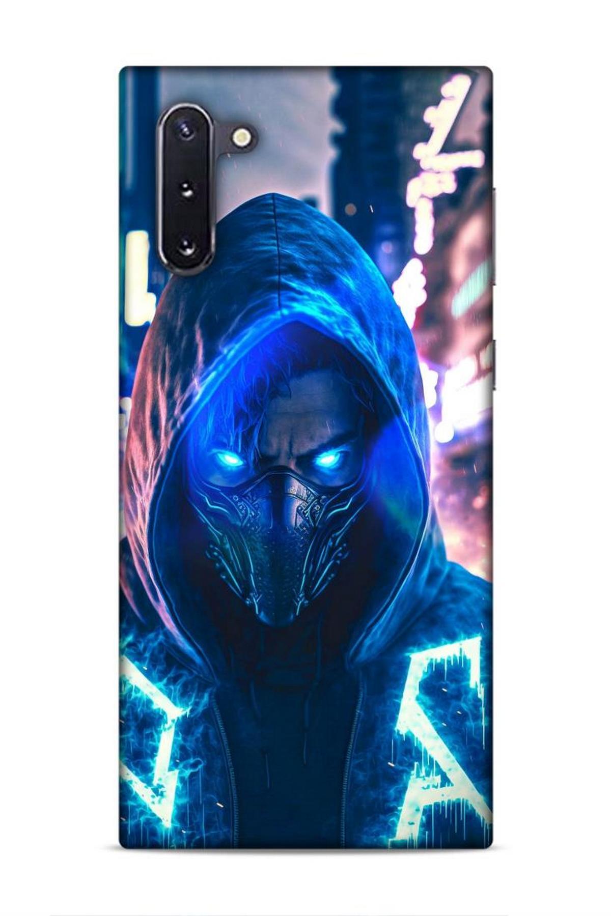 Lopard حافظة هدايا لهاتف سامسونج جالاكسي نوت 10 مارا هاي فاي 16 باللون الأسود هاكر باللون الأزرق الداكن