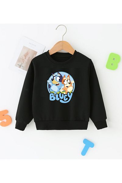 venüsdijital Детски суитшърт със специален дизайн и щампа Bluey, тънък сезонен