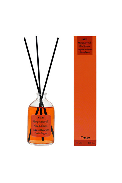 Mango Aromalı Parfüm Aromalı Bambu Çubuklu Oda Kokusu Koku Giderici - 100 ml Oda Parfümü