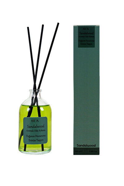Sandalwood Parfüm Aromalı Bambu Çubuklu Oda Kokusu Koku Giderici - 100 ml Oda Parfümü