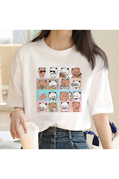 Jose Clothing تي شيرت أبيض كبير الحجم من القطن العضوي المطبوع