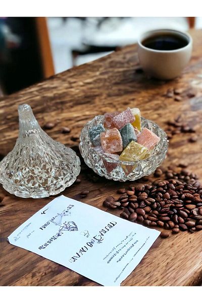 Rayan YANPA TICARET Rayan Lid Mini Luxury Turkish Delight Bowl Sugar Bowl