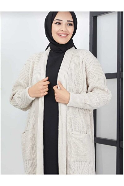 KADIN ŞAL YAKALI DESENLİ TRİKO HIRKA
