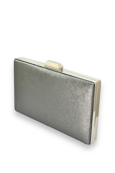 Biçanta Geanta de seara din piele mata anti-zgarieturi cu carcasa metalica Geanta de logodna pentru nunta