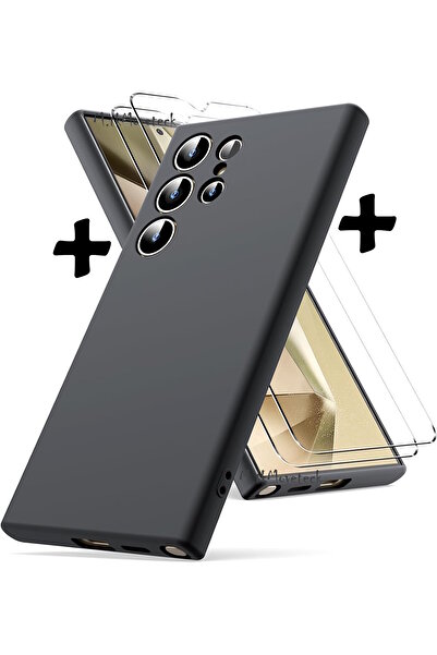 m.tk moveteck Samsung Galaxy S24 Ultra Kılıf Kamera Korumalı Yumuşak Mat Sili...