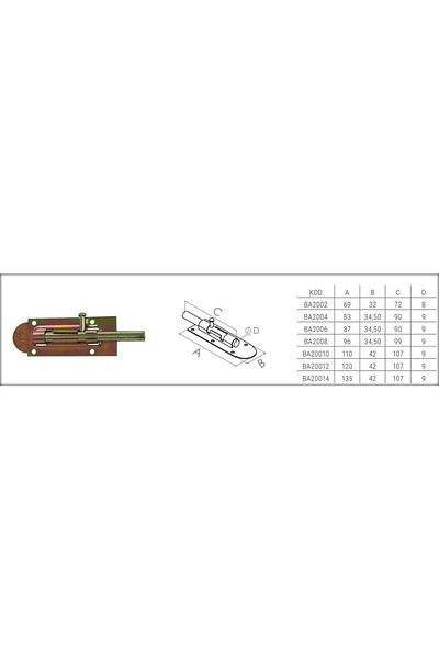 emeey BEŞEL MAVZER SLIDE 10 NO METAL DOOR SLIDE 3 PIECES