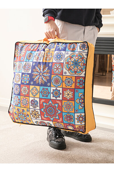 Ottoson EVOTTO HOME DEKORATİF ÇOK AMAÇLI AYNALI KARE 60X60 YER MİNDERİ