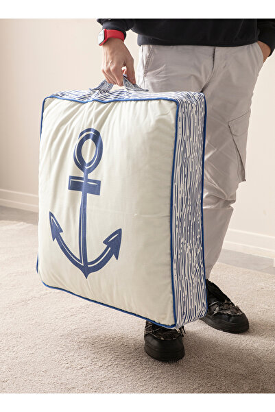 Ottoson EVOTTO HOME DEKORATİF ÇOK AMAÇLI AYNALI KARE 60X60 MARİN YER MİNDERİ