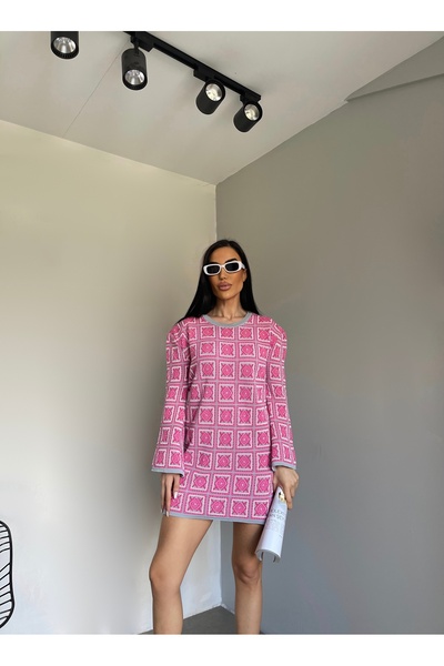 Gallogi ethnic patterned tunic dress