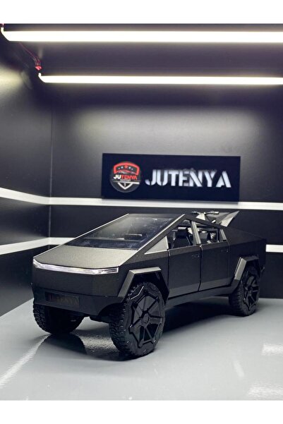 Jutenya TESLA CYBERTRUCK 1:24 Ölçek Diecast Metal Model Araba Koleksiyon Sesli Işıklı Çekbırak