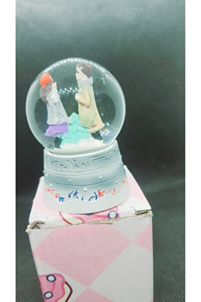 Genel Markalar Sevgiliye Özel Kış Mevsimi Sevgililer Temalı Minik Boy Avuç İçi Cam Küre