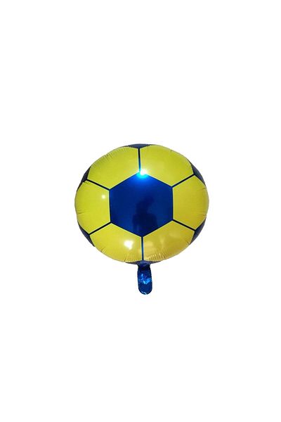 LOTUS PARTY Yellow Navy Blue Football Ball Foil Balloon - Fan Team Birthday Balloon 1 Piece