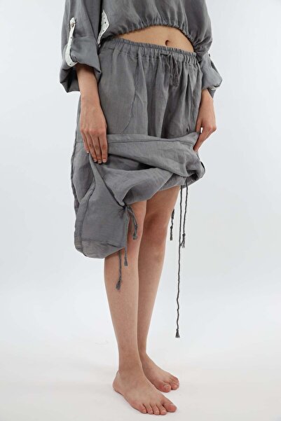 SARE ERKMEN Linen Skirt