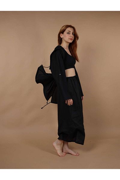 SARE ERKMEN Linen Skirt