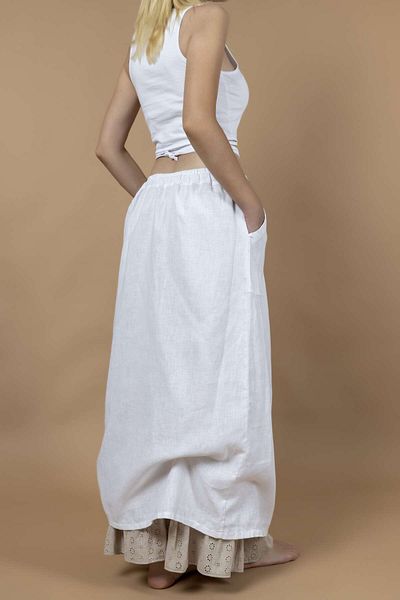 SARE ERKMEN Linen Skirt