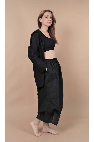 SARE ERKMEN Linen Skirt