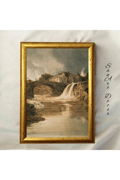 Sanart Uramljena vintage slika, uljana slika, uokvirena slika, umetnički deko...